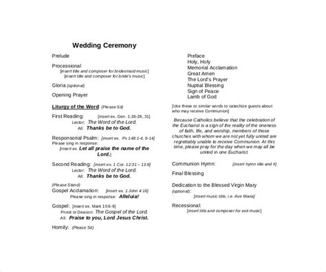 Wedding Ceremony Template