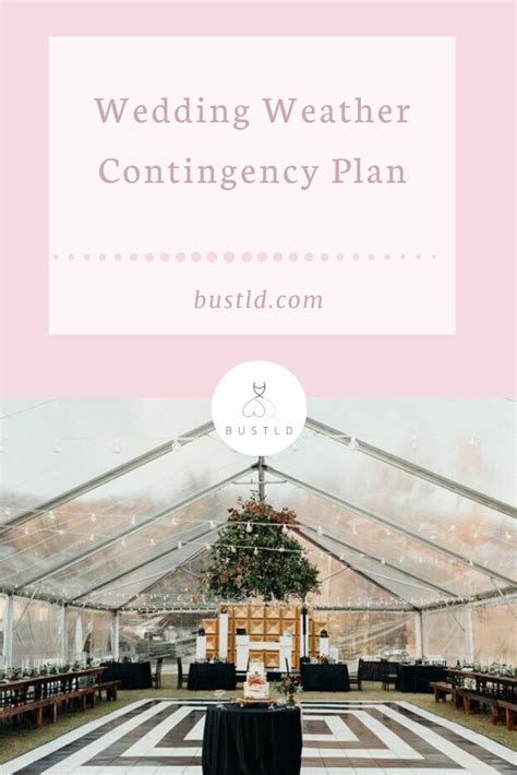 Wedding contingency planning setup