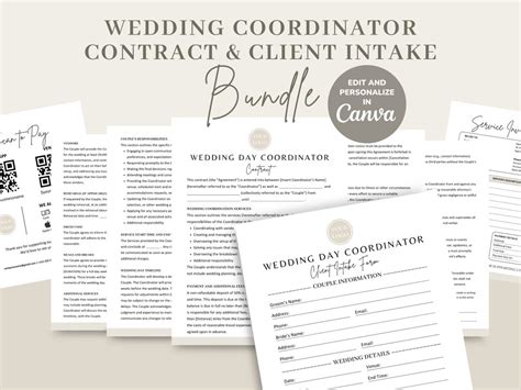 Wedding Day Coordination Contract Template