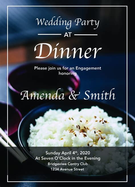 Wedding Dinner Invitation Wording Ideas