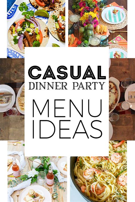 Wedding Dinner Menu Ideas Casual