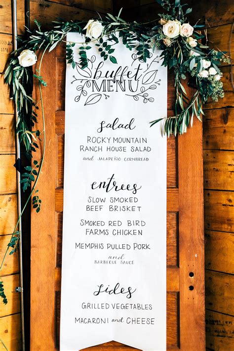 Wedding Dinner Menu Ideas Outdoor