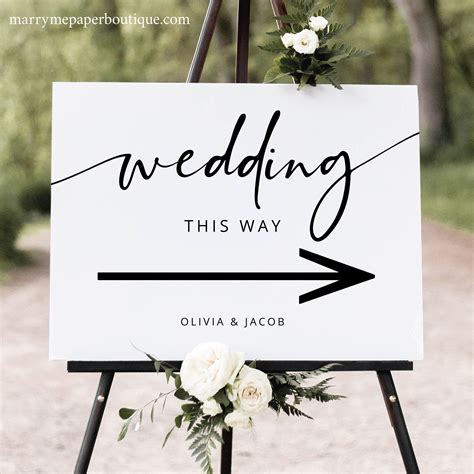 Directional Sign for Wedding