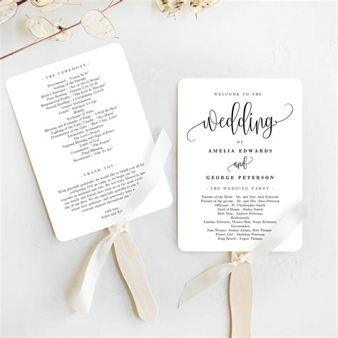 Wedding Fan Program Template Gallery 8