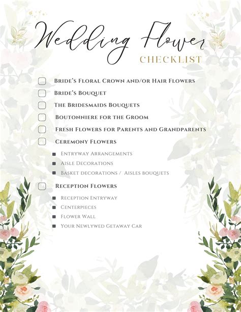 Wedding Flower Planning