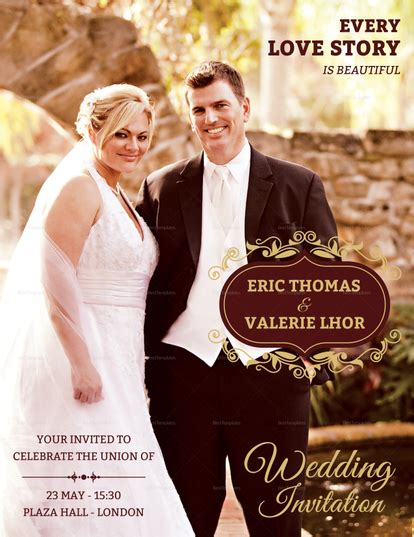 Classic Romance Wedding Flyer Design Template