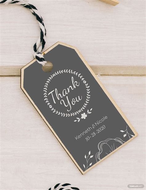 Wedding Gift Tag Template Illustrator