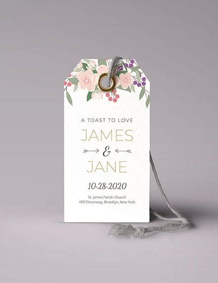 Wedding Gift Tag Template InDesign