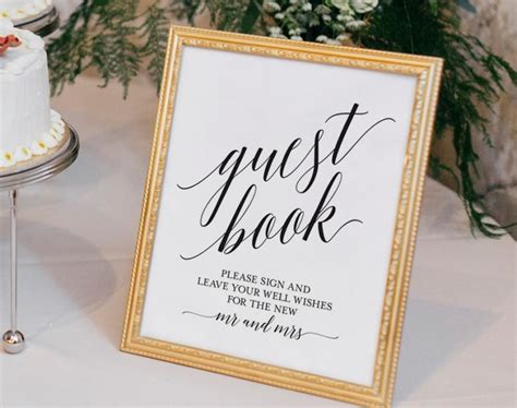 Wedding guest book sign ideas