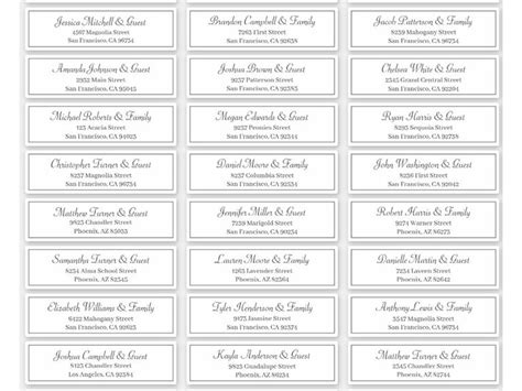 Wedding Guest Labels Template Download Sites