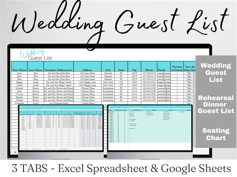 Wedding Guest List with Accommodations Tracker Template in Excel