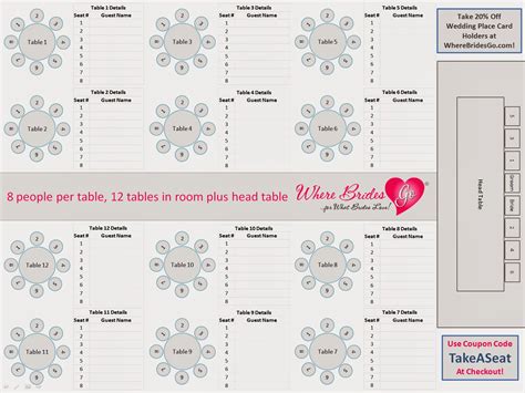 Wedding Guest List and Seating