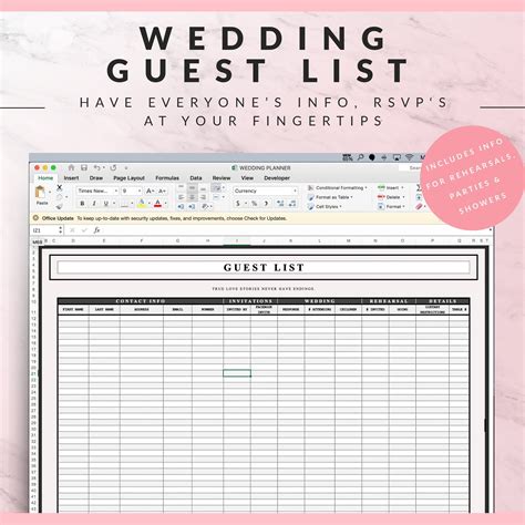 Wedding Guest List Tracker