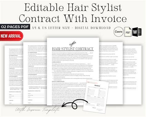 Wedding Hair Stylist Contract Agreement