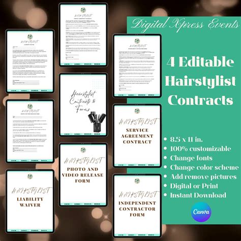 Wedding Hair Stylist Contract Template