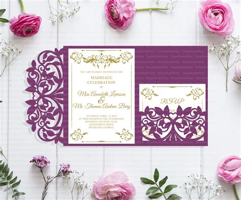 Wedding Invitation Cricut Templates