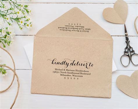 Wedding Invitation Envelope Template 1