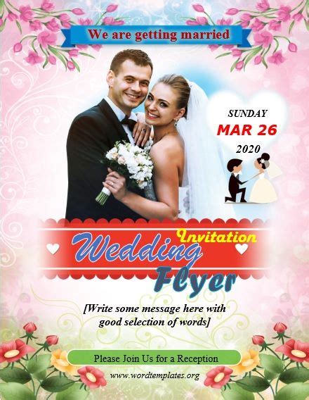 Wedding Invitation Flyer Template in Word