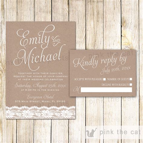 Wedding Invitation RSVP Card