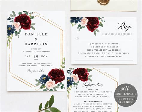 Wedding Invitation Template 3