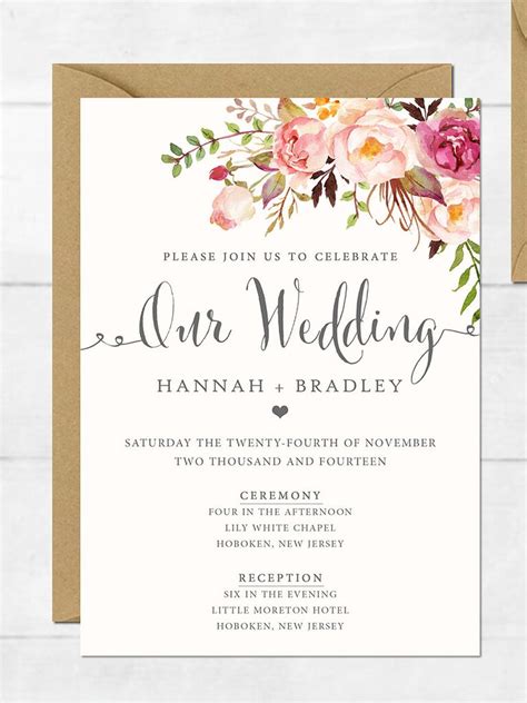 Wedding Invitation Template 6