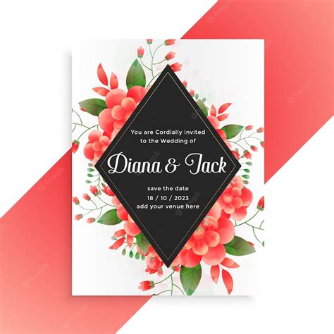 Wedding Invitation Template with Photo