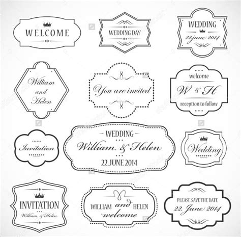 Wedding Label Template 10