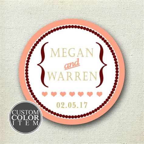 Wedding Label Template 8