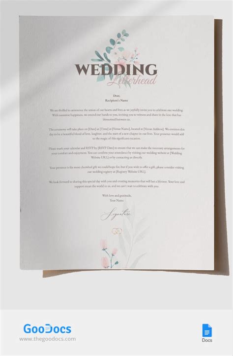 Wedding Letterhead Template 10