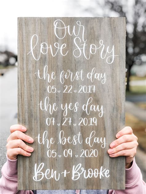 Love Story Sign for Wedding