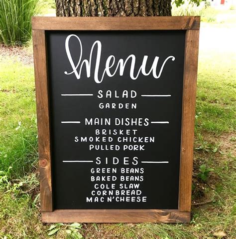 Wedding Menu Sign