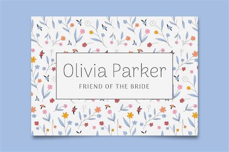 Wedding Name Tag Template Designs