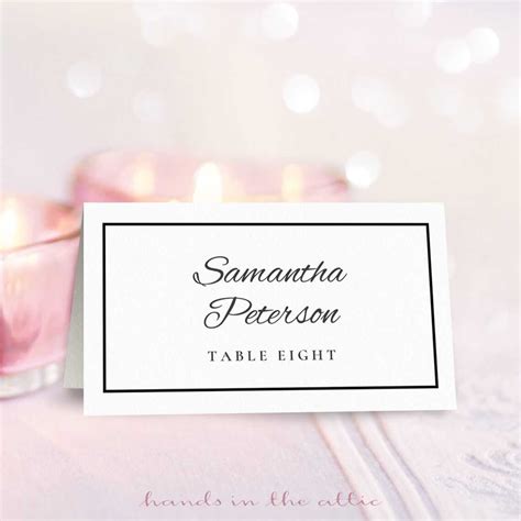 Wedding Place Card Template 6