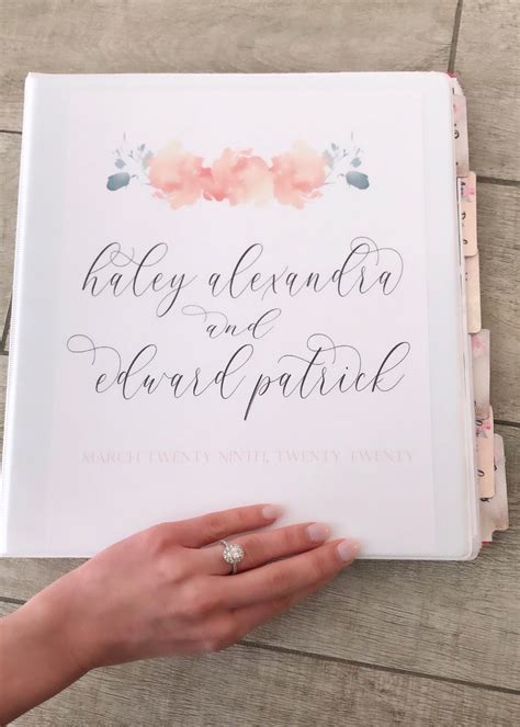 Wedding Planner Binder Tabs