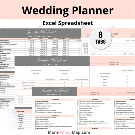 Wedding Planner Excel Template Customization