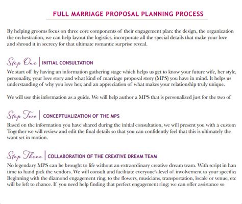 Wedding Planner Proposal Sample