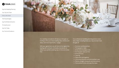 Wedding Planner Proposal Template