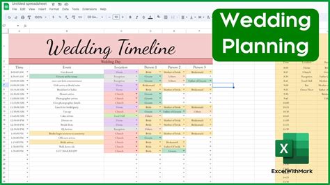 Wedding planning timeline template google docs