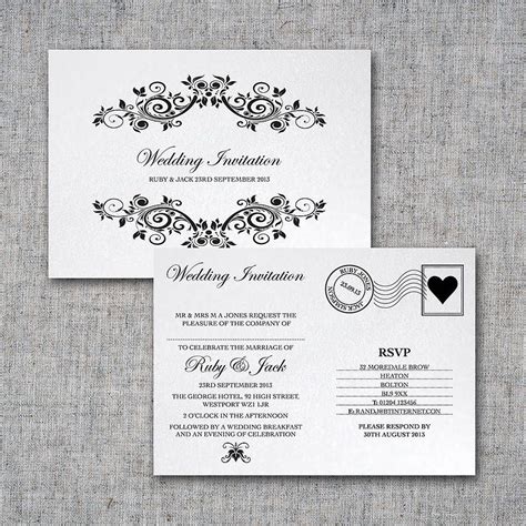 Wedding Postcard Invite Template