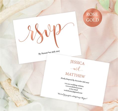 Wedding Postcard RSVP Template Example 5