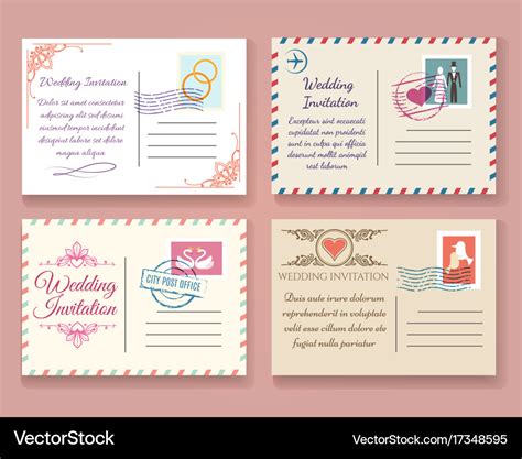 Wedding postcard templates