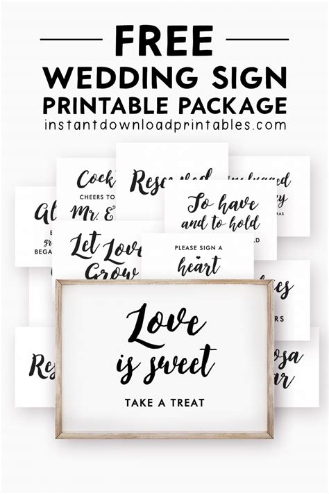 Example of Wedding Printable Signs