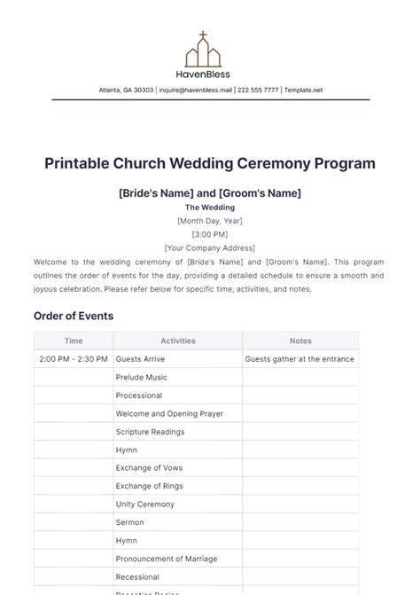 Wedding Program Importance