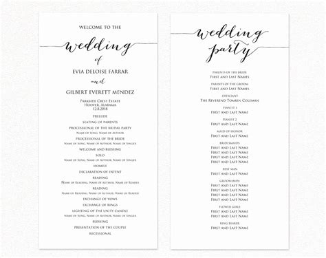 Wedding Program Inspiration 2