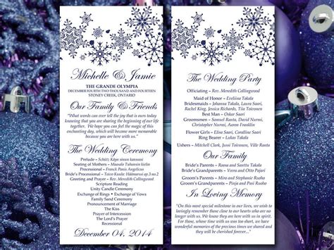 Whimsical Wonderland Wedding Program Template