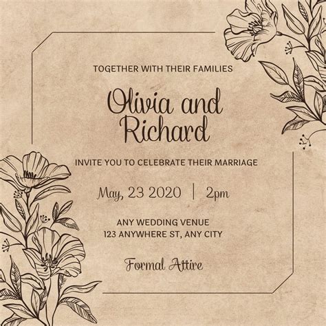 Wedding Reception Invitation Templates Gallery 1