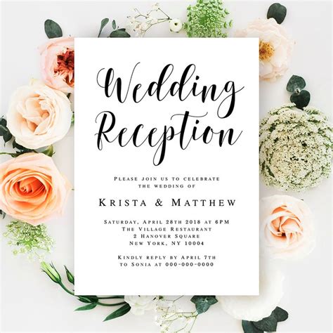 Wedding Reception Invitation Templates Gallery 10