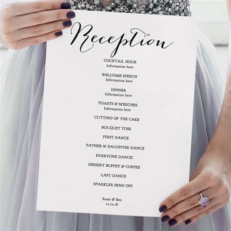 Wedding Reception Program Template Example 10