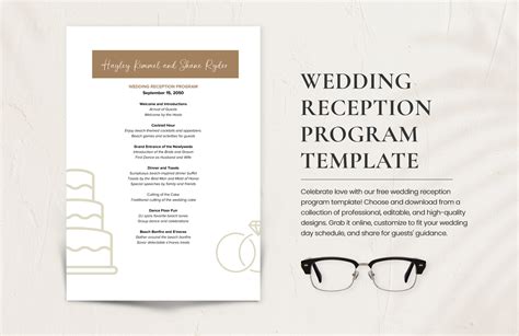 Wedding Reception Program Template for Word