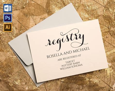 Wedding Registry Card Template 10